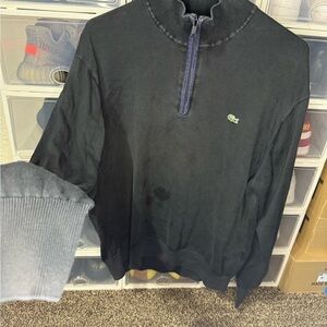 Lacoste Charcoal Ribbed Sweater